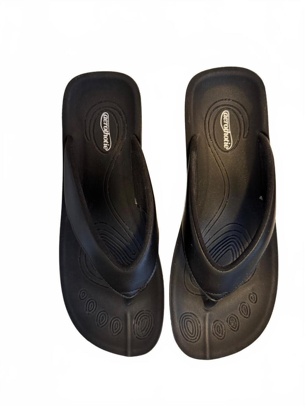 Aerothotic Black Orthotic Flip Flop Sandals Size 9 / Euro 39
